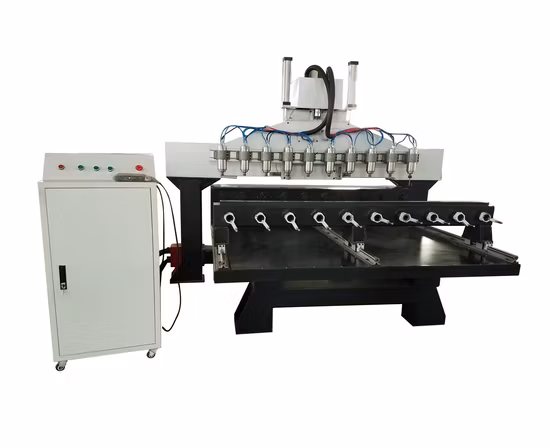 Multi Heads Wood Working CNC Router with 4 Axis Controller