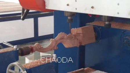 Machine CNC multi-têtes à 4 axes, routeur CNC multi-têtes pour sculptures de jambes en bois 3D